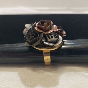 Vintage Multi Color Flower Ring
